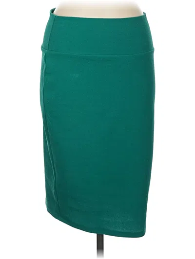 Pre-owned Lularoe Formal Skirt In Green