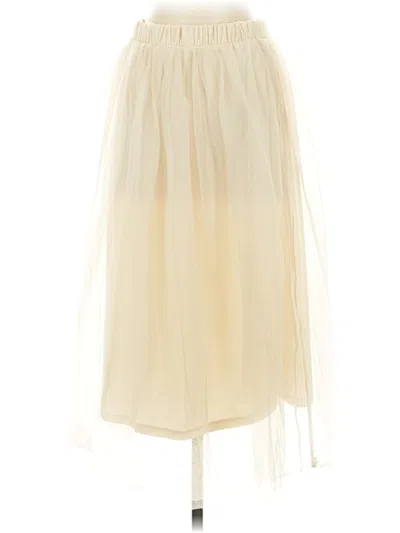 Pre-owned Lularoe Formal Skirt In Ivory