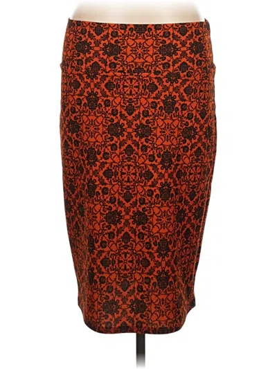 Pre-owned Lularoe Formal Skirt In Orange