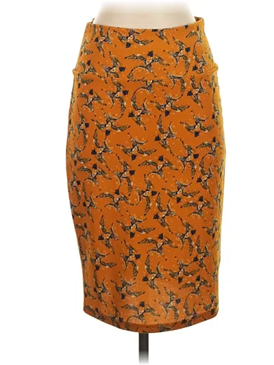 Pre-owned Lularoe Formal Skirt In Orange