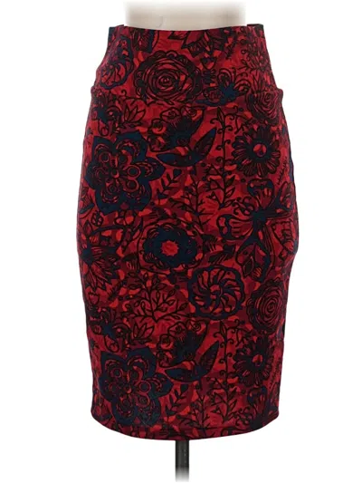 Pre-owned Lularoe Formal Skirt In Red