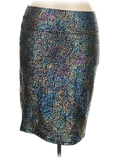 Pre-owned Lularoe Formal Skirt In Silver
