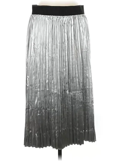 Pre-owned Lularoe Formal Skirt In Silver