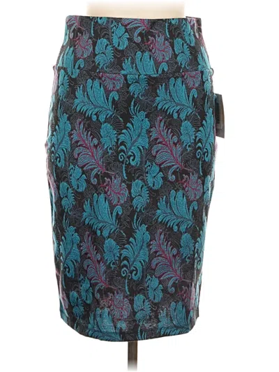 Pre-owned Lularoe Formal Skirt In Teal