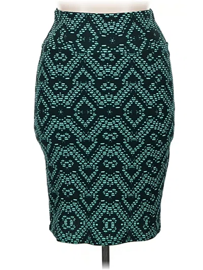 Pre-owned Lularoe Formal Skirt In Teal