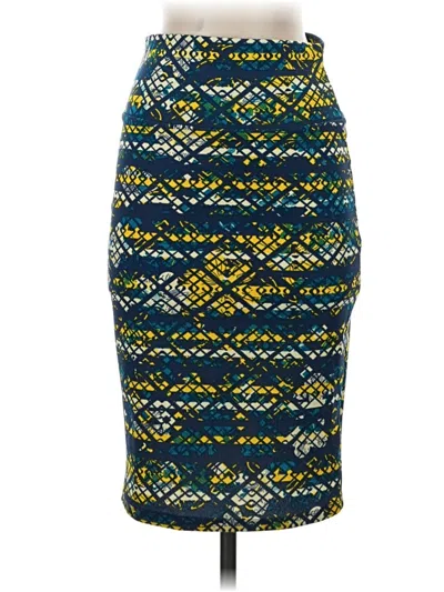 Pre-owned Lularoe Formal Skirt In Teal