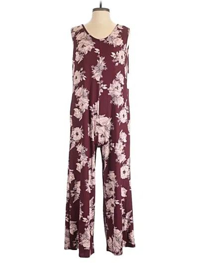 Pre-owned Lularoe Jumpsuit In Burgundy