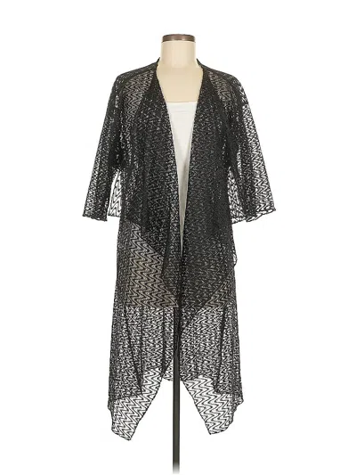 Pre-owned Lularoe Kimono In Black