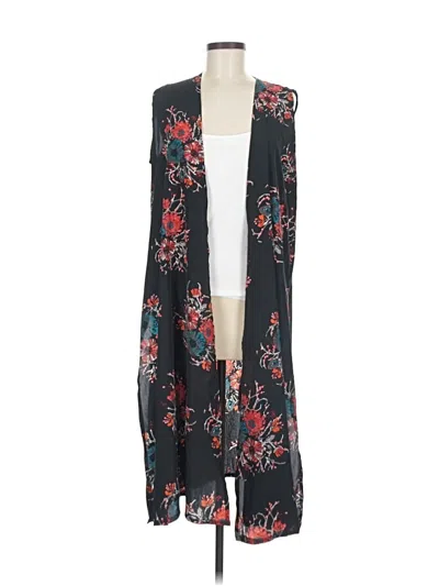Pre-owned Lularoe Kimono In Black