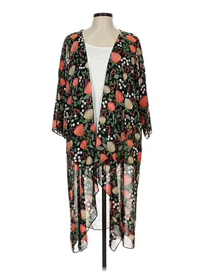Pre-owned Lularoe Kimono In Black