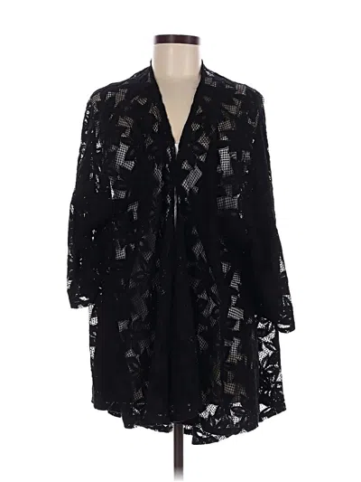Pre-owned Lularoe Kimono In Black