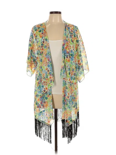 Pre-owned Lularoe Kimono In Blue