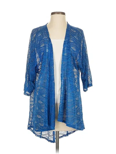 Pre-owned Lularoe Kimono In Blue