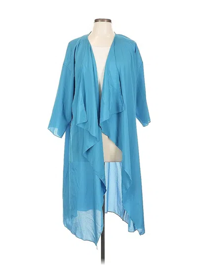 Pre-owned Lularoe Kimono In Blue