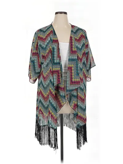 Pre-owned Lularoe Kimono In Blue