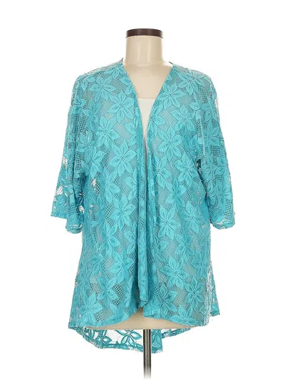 Pre-owned Lularoe Kimono In Blue