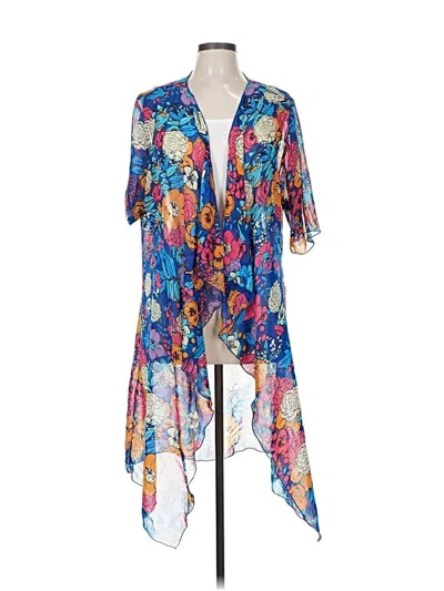 Pre-owned Lularoe Kimono In Blue