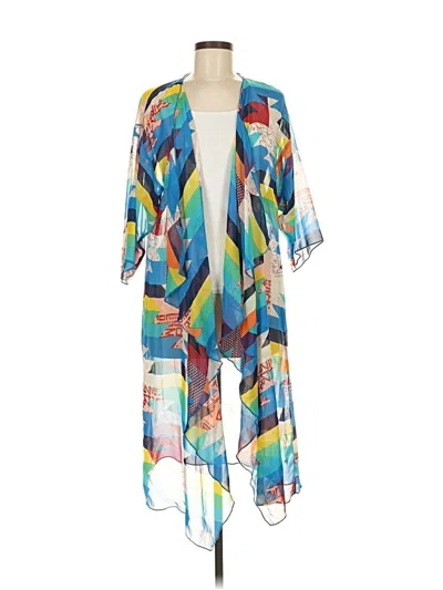 Pre-owned Lularoe Kimono In Blue