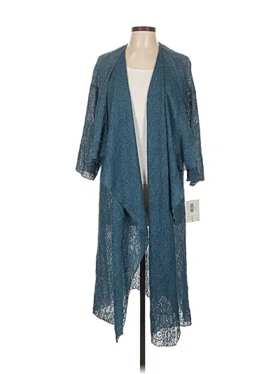 Pre-owned Lularoe Kimono In Blue