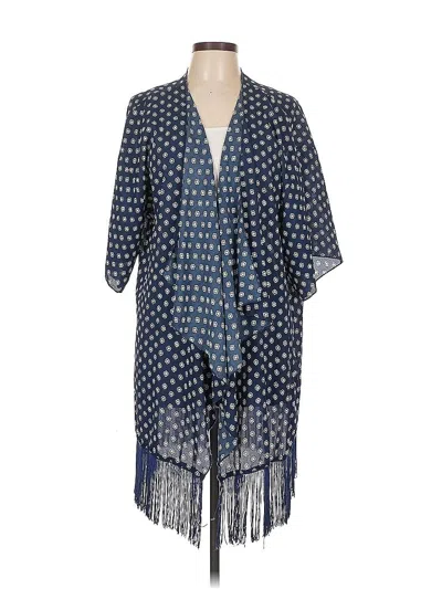 Pre-owned Lularoe Kimono In Blue