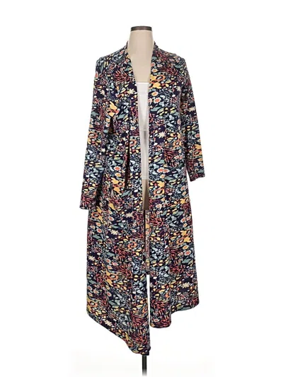 Pre-owned Lularoe Kimono In Blue