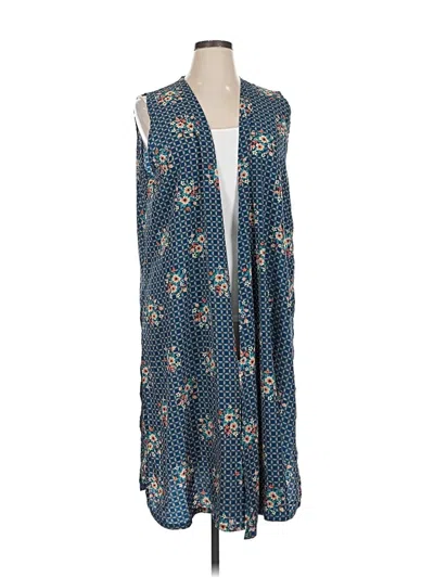 Pre-owned Lularoe Kimono In Blue