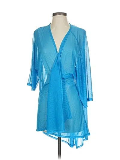 Pre-owned Lularoe Kimono In Blue