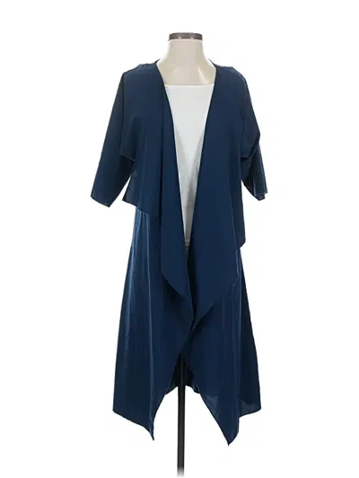 Pre-owned Lularoe Kimono In Blue