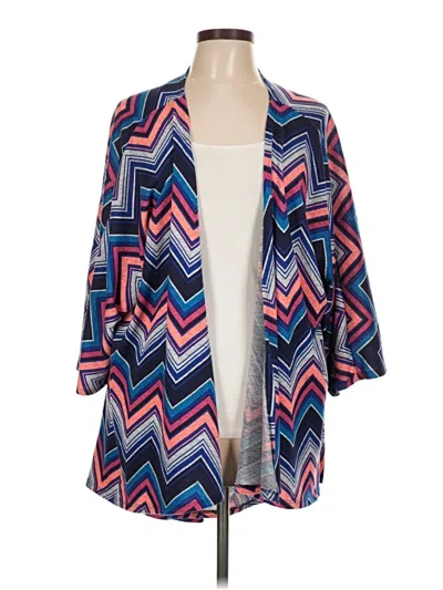 Pre-owned Lularoe Kimono In Blue