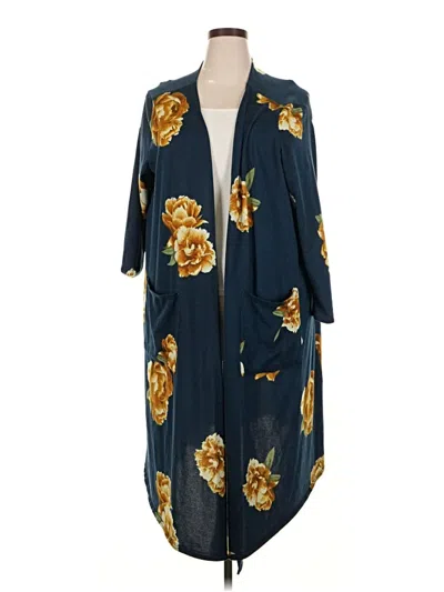 Pre-owned Lularoe Kimono In Blue