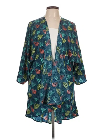 Pre-owned Lularoe Kimono In Blue