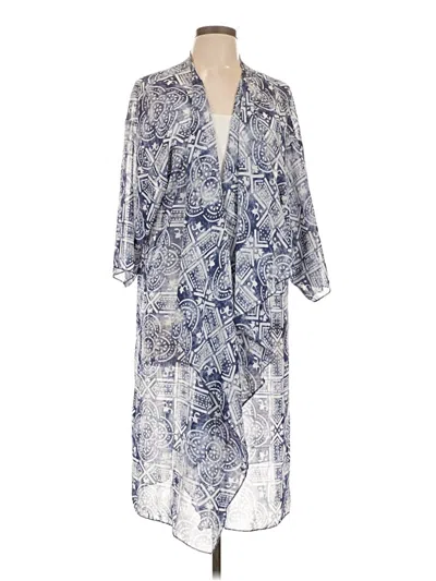 Pre-owned Lularoe Kimono In Blue