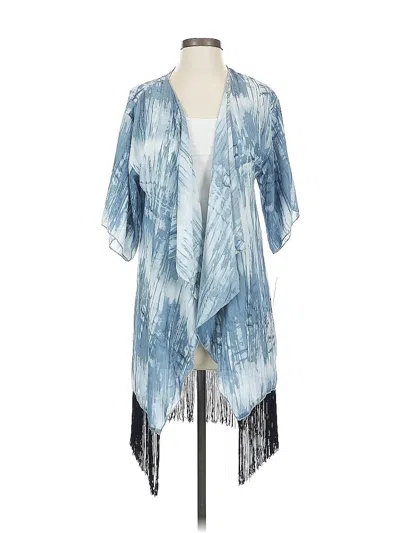 Pre-owned Lularoe Kimono In Blue