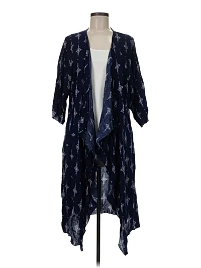 Pre-owned Lularoe Kimono In Blue