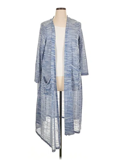 Pre-owned Lularoe Kimono In Blue