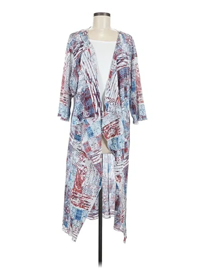 Pre-owned Lularoe Kimono In Blue
