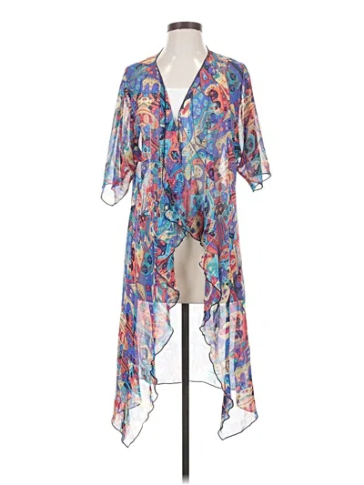 Pre-owned Lularoe Kimono In Blue