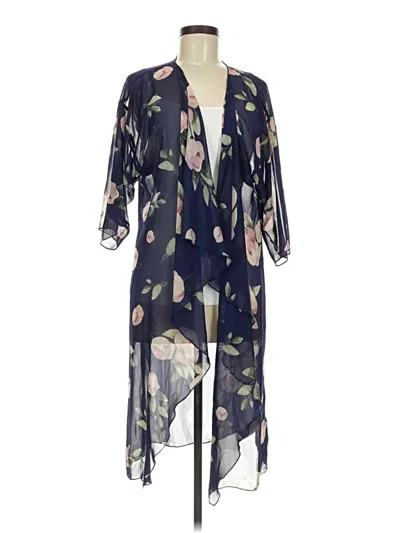Pre-owned Lularoe Kimono In Blue