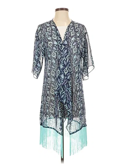 Pre-owned Lularoe Kimono In Blue