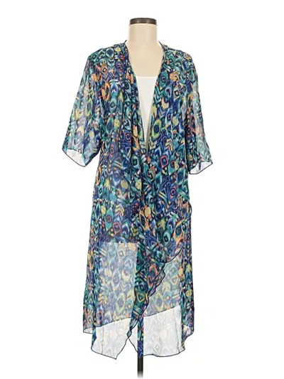 Pre-owned Lularoe Kimono In Blue