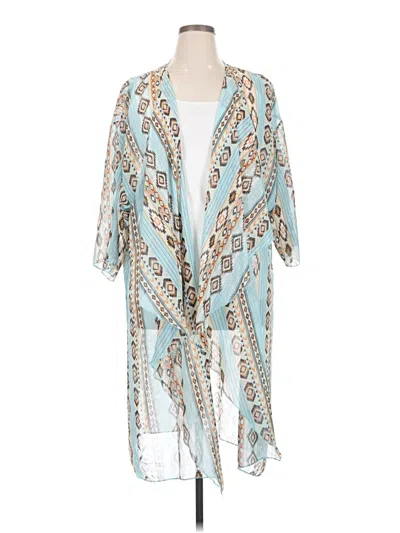 Pre-owned Lularoe Kimono In Blue