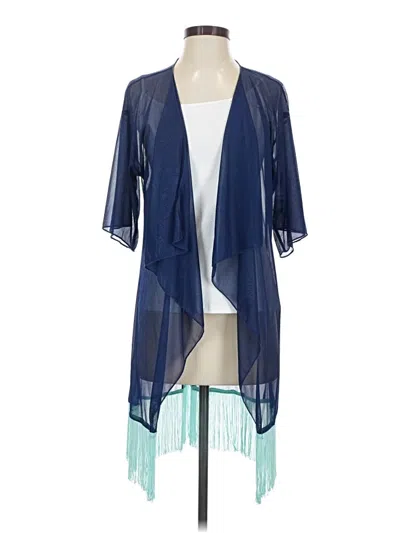 Pre-owned Lularoe Kimono In Blue