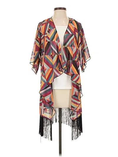 Pre-owned Lularoe Kimono In Brown