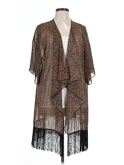 Pre-owned Lularoe Kimono In Brown
