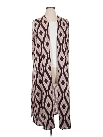 Pre-owned Lularoe Kimono In Burgundy