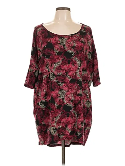 Pre-owned Lularoe Kimono In Burgundy