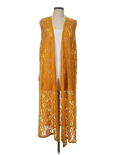 Pre-owned Lularoe Kimono In Gold