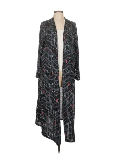 Pre-owned Lularoe Kimono In Gray