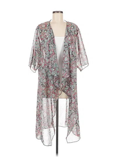 Pre-owned Lularoe Kimono In Gray