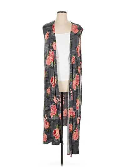 Pre-owned Lularoe Kimono In Gray